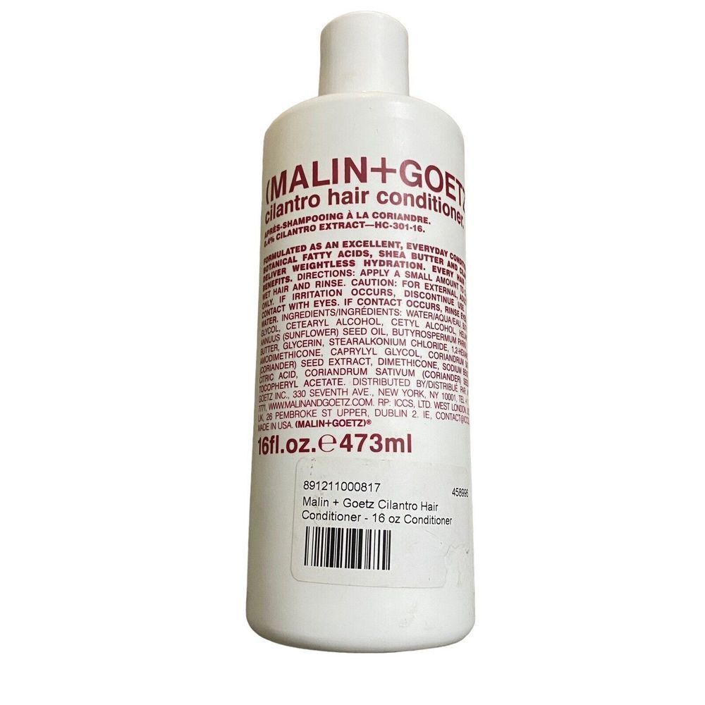 New Sealed Malin + Goetz Cilantro Hair Conditioner 16 fl Oz